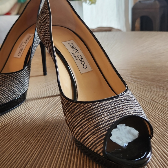 Jimmy Choo Open Toe Pump Heel - Picture 3 of 6